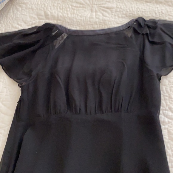Monsoon UK 100% silk black midi formal dress - Picture 8 of 9